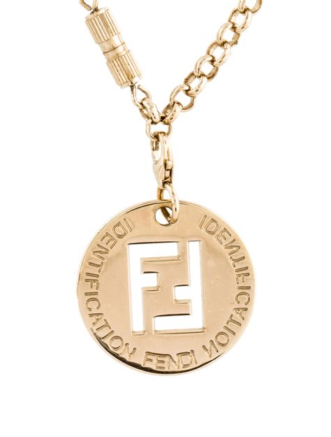 fendi id tag necklace|Women's Designer Necklaces .